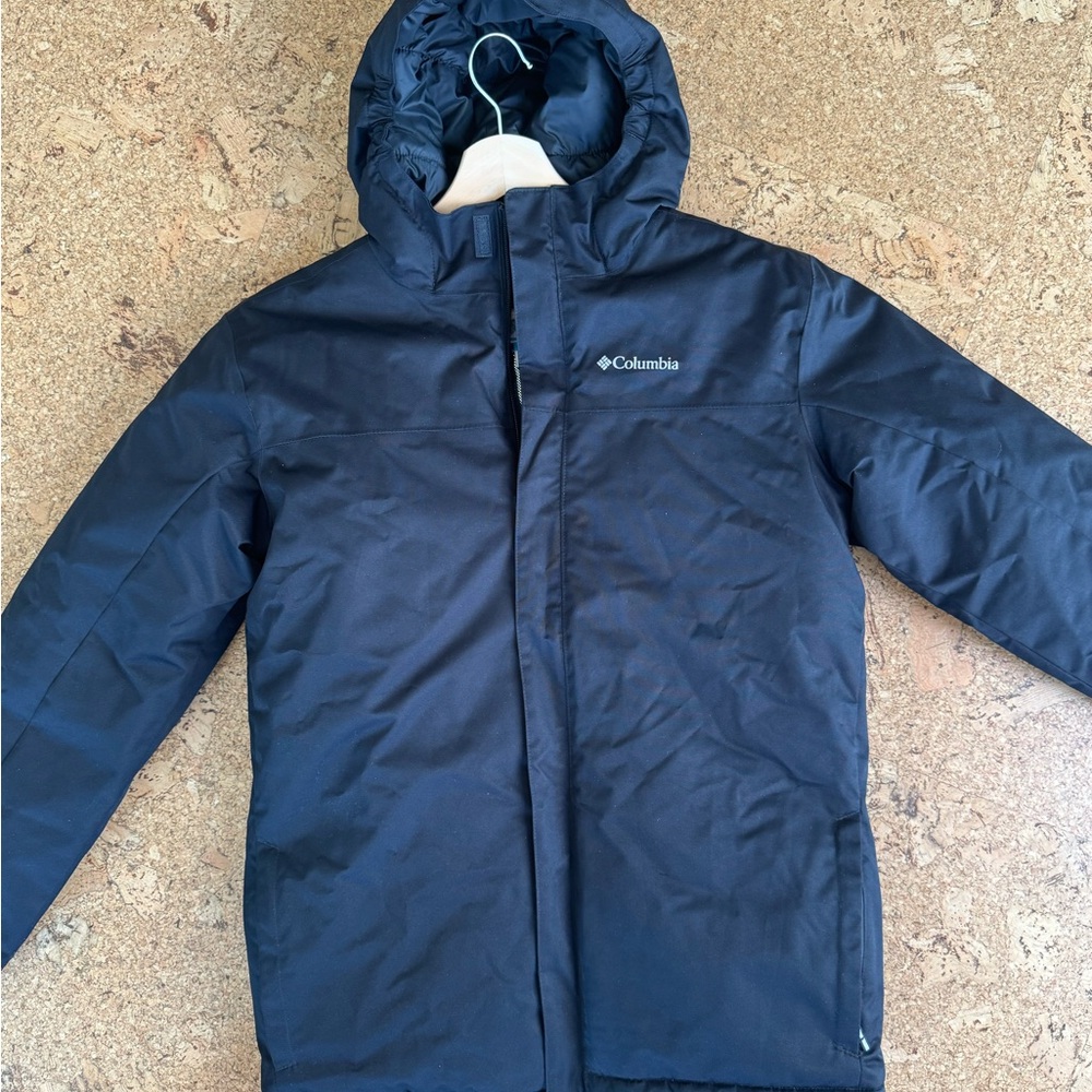 Columbia Blue Puffer Jacket with Hood